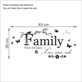 Family Letter Quote Wall Sticker