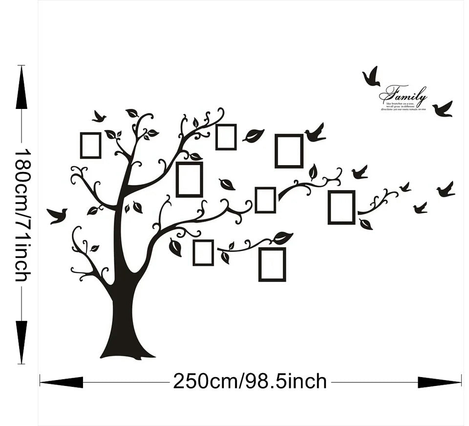 Tree Wall Sticker With Photo Frames