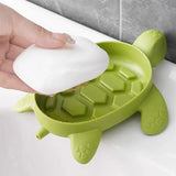 Sea Turtles Bathroom Soap Box Non-Slip Sponge Soap Drain Holder