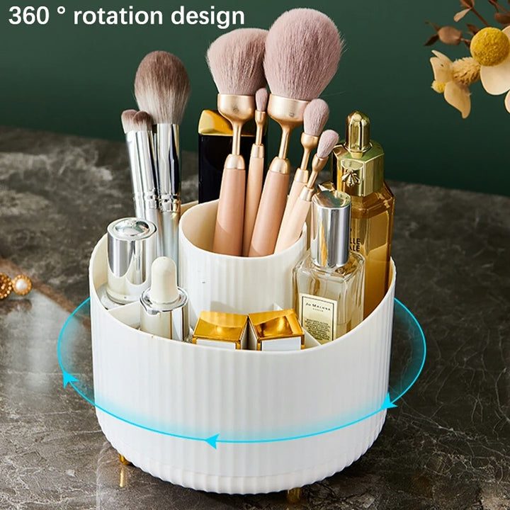 Modern 360° Rotating Cosmetic Brush Organiser