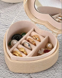 Heart Shape Mini Leather Jewellery Box