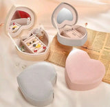 Heart Shape Mini Leather Jewellery Box