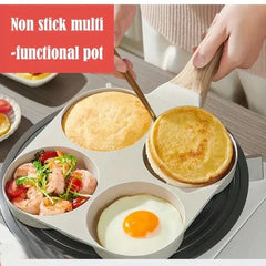 , 4 Cavity Breakfast Omelet Pot, Non-Stick Frying Pan