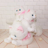 Cat white music plush toy