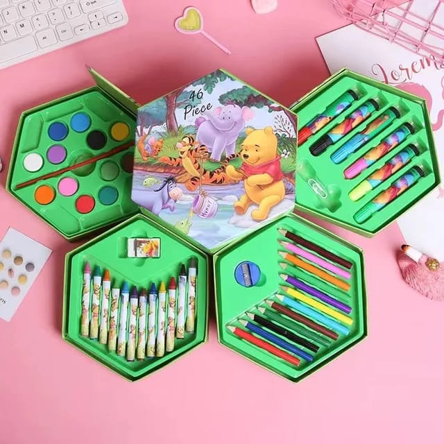 Art Set Colors Kit 46 Pieces For Boys & Girls