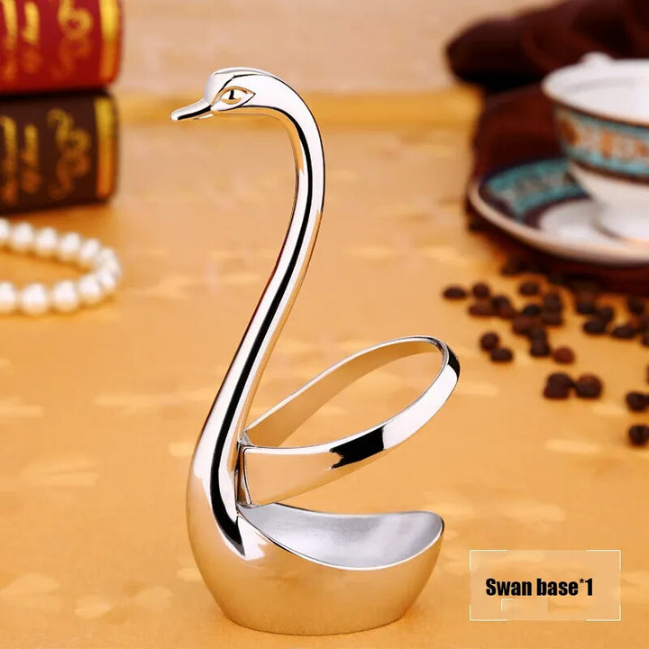Stainless Steel Swan Shape Cutlery Holder