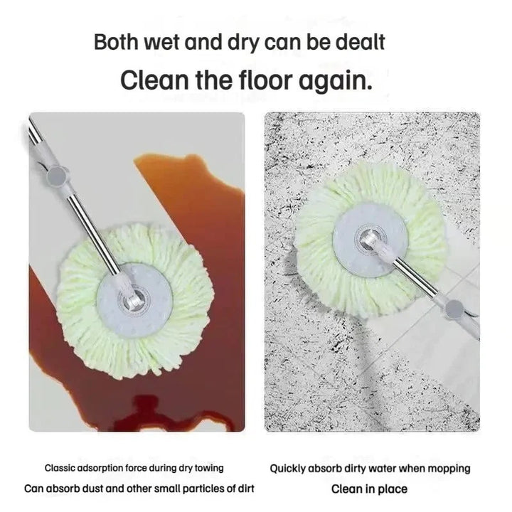 Rectangular Automatic Spin Mop, Hand Free Floor Cleaning Microfiber Mop