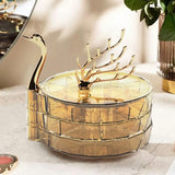 Creative 3 Layers Swan Jewelry Box Luxury Jewelry Organizer