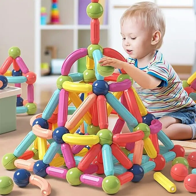 Magnetic Blocks Bar Toy, Magnetic Sticks & Balls Building Blocks Toys