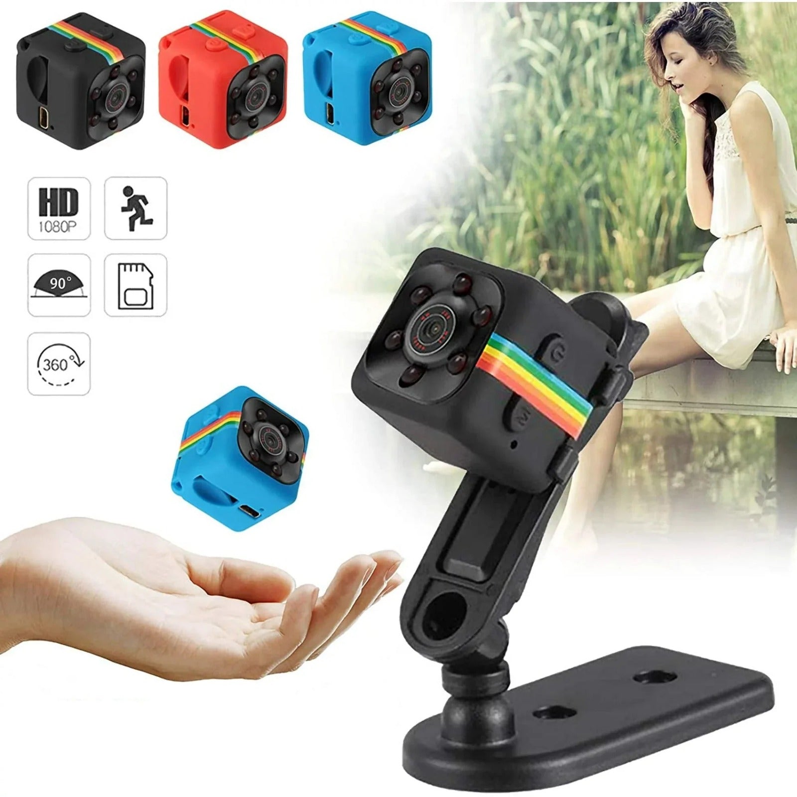 Square Nano Camera, HD Mini Smart Camera, Portable Tiny Cop Camera