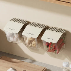 1 pc Wall Mounted Spice Keeper, Airtight Wall Food Storage Container