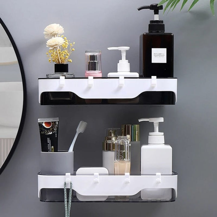 Bathroom Shelf, for Kitchen with Hooks