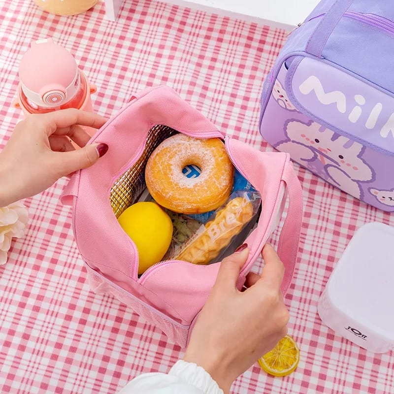 Cute Character Thermal Lunch Container Leak-Proof Beach Picnic Thermal Lunchbox Bag