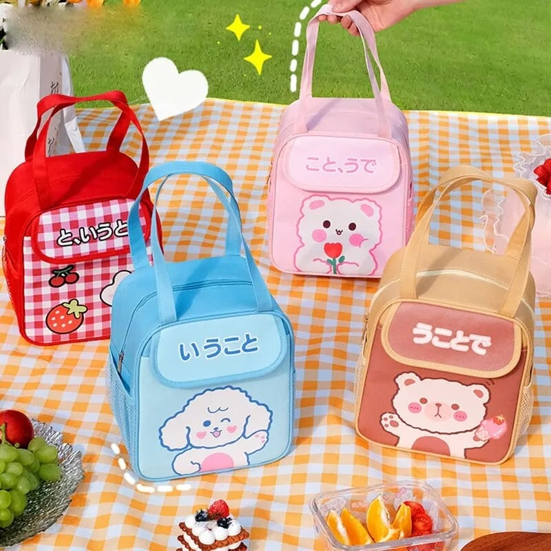 Cute Character Thermal Lunch Container Leak-Proof Beach Picnic Thermal Lunchbox Bag