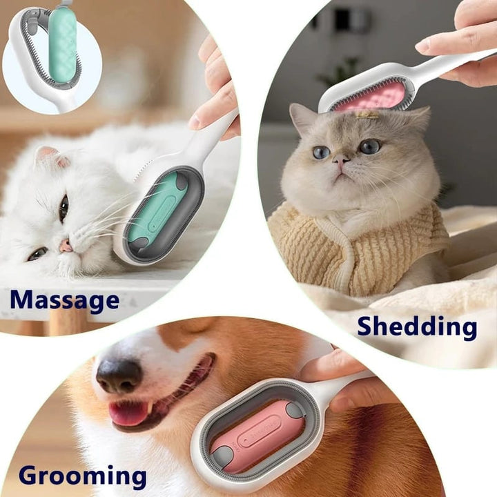 Cleaning Brush Pet Hair Removal Comb with Water Tank, Pet Cotton Tissue