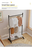 Double-Pole 2Layer Cloth Hanging Rack