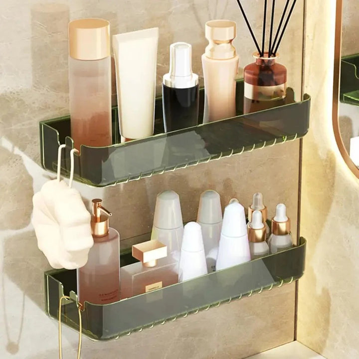 Multifunctional Transparent Cosmetic Acrylic Wall-Mounted Shlef