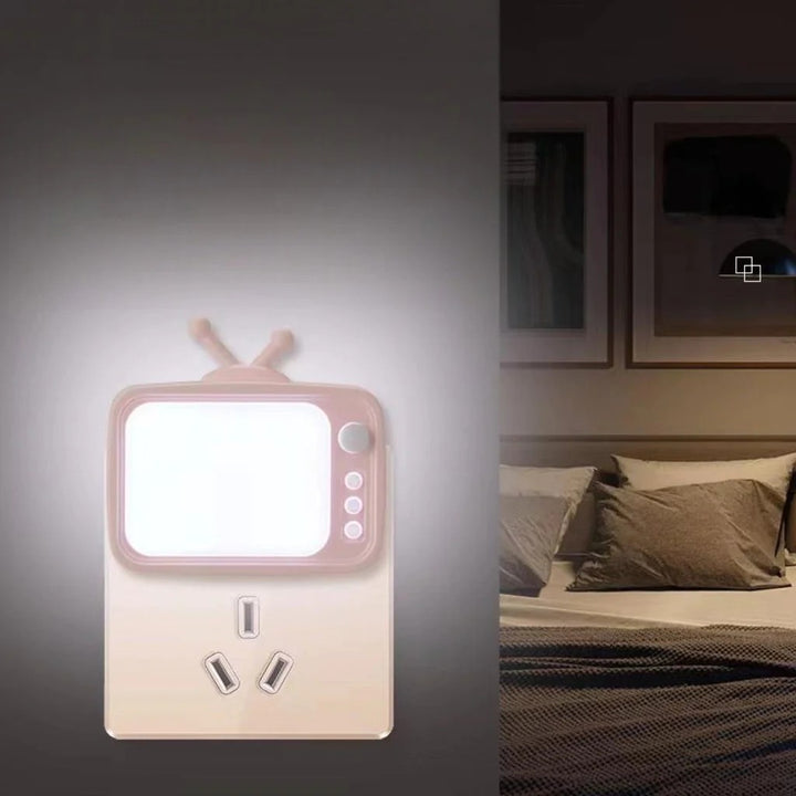 TV Shape Night Light, Mini TV Plug In Led Night Light