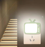 TV Shape Night Light, Mini TV Plug In Led Night Light