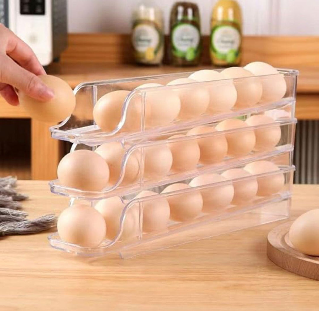 Portable Acrylic  Egg Holder Rack For Refrigerator