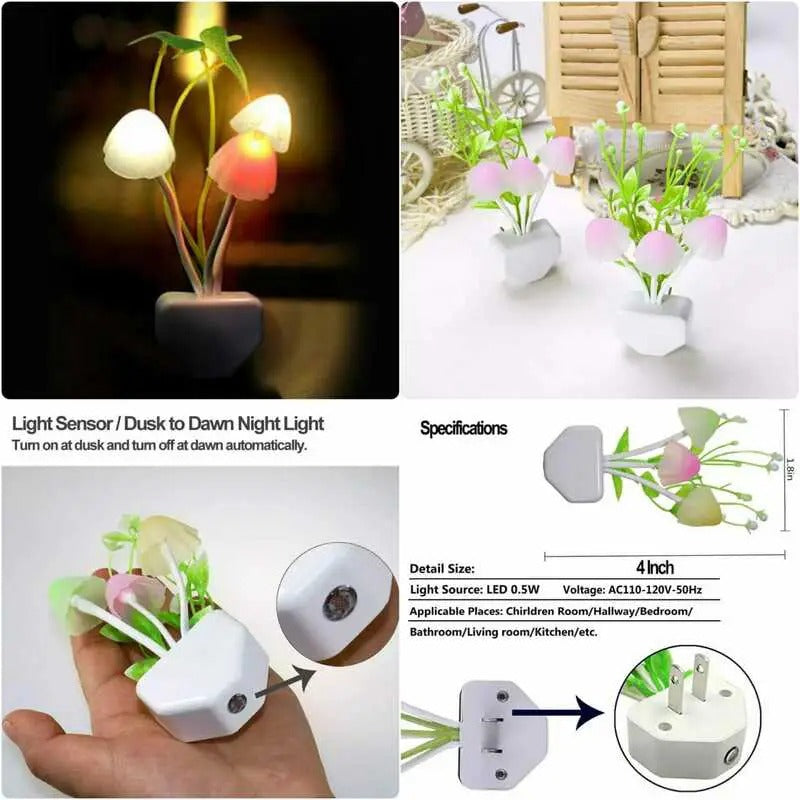 Mini Colorful LED Night Lights, Creative Sensor Lamp for Home