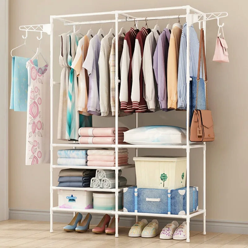 Open Portable Simple Wardrobe Easy Assembed Clothes Hanger