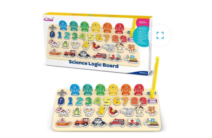 SCIENC LOGIC WOODING BOARD WITH MAGNETIC FISHING GAME