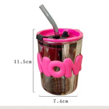 400ml Travel Coffee Cup With Lid and Straw