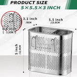 Stainless Steel Utensil Holder, Kitchen Wall Hanging Steel Cutlery Holder