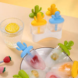 Set Of 6 Cactus Popsicle Maker, Reusable Ice Cream Mold