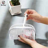 PURDORED 1 Pc Transparent Striped Cosmetic Bag Clear Women Makeup Bag Travel Waterproof Organizer