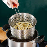 French fries basket stainless steel rice steamer vegetable fruit drain basket