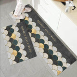 2 pcs set Kitchen , Bathroom ,HomeDecor Anti-Slip Absorbent Mat & Runner (B)