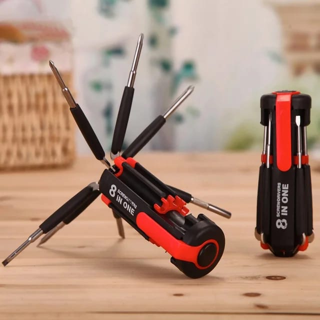 8-In-1 Multifunction Screwdriver Commonly Used Gadgets, Screwdriver Flashlight