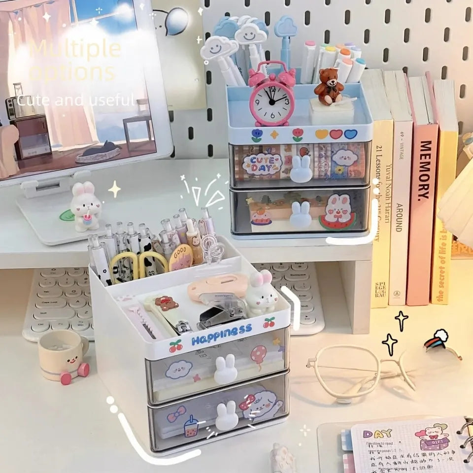 Kawaii High Capacity Desktop Stationery Storage Box