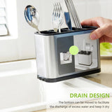 High Quality Silver Surface Cutlery Utensil Drainer Stainless Steel Kitchen Drying Basket Holder