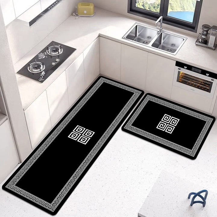 2 pcs set Kitchen , Bathroom ,HomeDecor Anti-Slip Absorbent Mat & Runner (E)