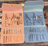 16 PCs Nail Clipper/Manicure & Pedicure Kit-Rose