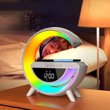 Bluetooth speaker, colorful atmosphere light, wireless charging clock, alarm clock