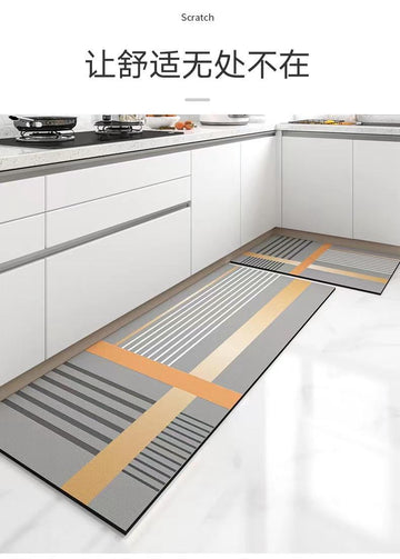 2 pcs set Kitchen , Bathroom ,HomeDecor Anti-Slip Absorbent Mat & Runner (i6)