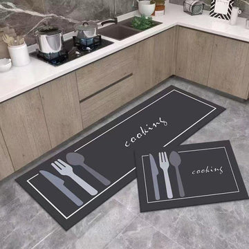 2 pcs set Kitchen , Bathroom ,HomeDecor Anti-Slip Absorbent Mat & Runner (i9)