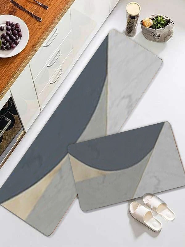 2 pcs set Kitchen , Bathroom ,HomeDecor Anti-Slip Absorbent Mat & Runner (M4)
