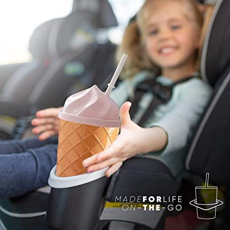 Ice Cream Cone Shape Baby Cup With Straw