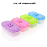 (Pack of 3 )2 Partition  Plastic Food Container Portable Lunch Box