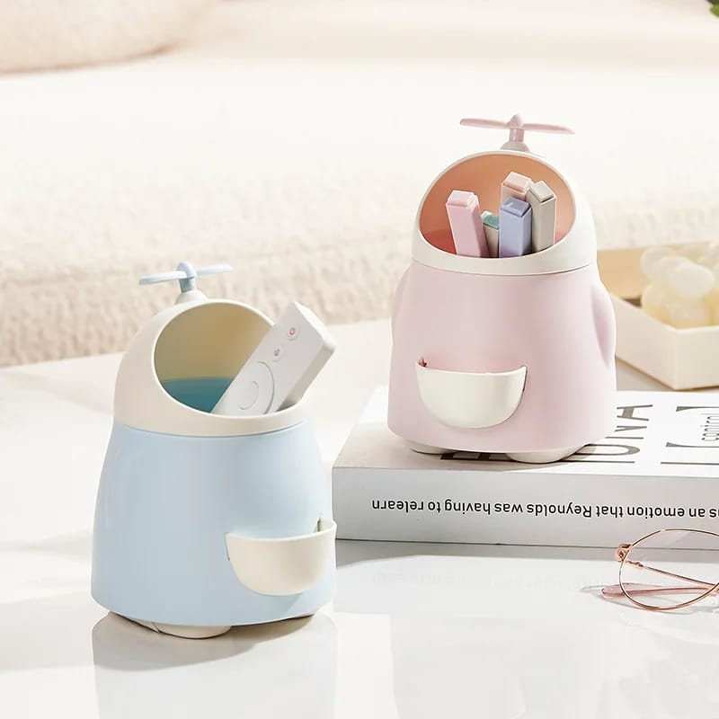 Cute Student Desktop Office Pen Holder Storage Bucket Comes with A Sharpener