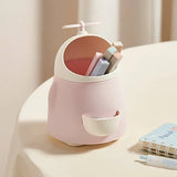 Cute Student Desktop Office Pen Holder Storage Bucket Comes with A Sharpener