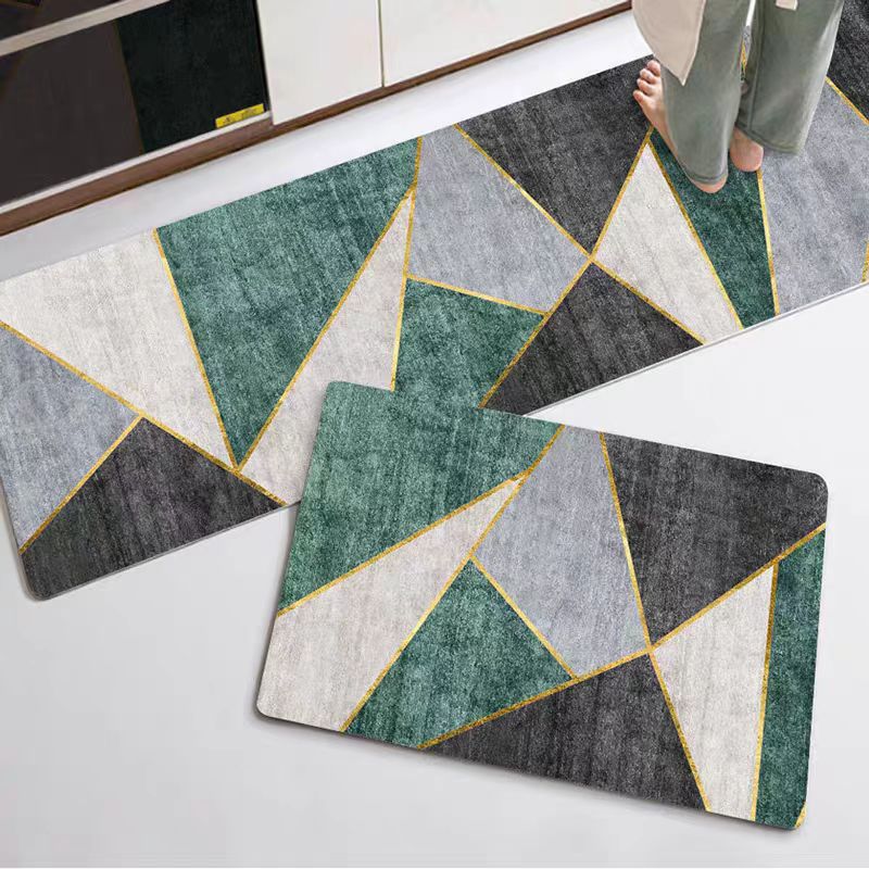 2 pcs set Kitchen , Bathroom ,HomeDecor Anti-Slip Absorbent Mat & Runner (M22)
