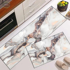 2 pcs set Kitchen , Bathroom ,HomeDecor Anti-Slip Absorbent Mat & Runner (M27)