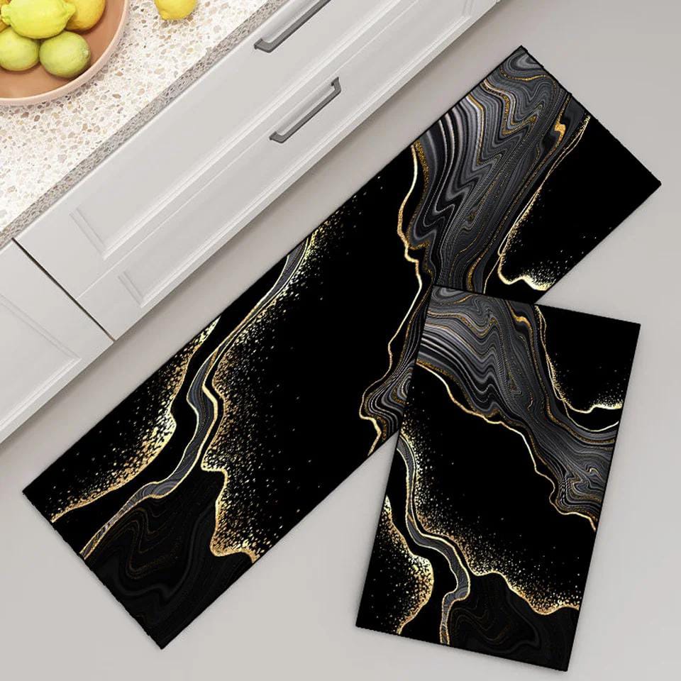 2 pcs set Kitchen , Bathroom ,HomeDecor Anti-Slip Absorbent Mat & Runner (C1)