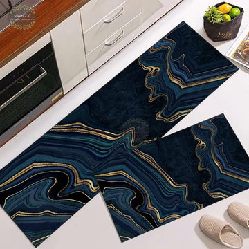 2 pcs set Kitchen , Bathroom ,HomeDecor Anti-Slip Absorbent Mat & Runner (C6)